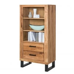 Naturoo Regal Loxton - Eiche teilmassiv / Metall - Eiche / Schwarz