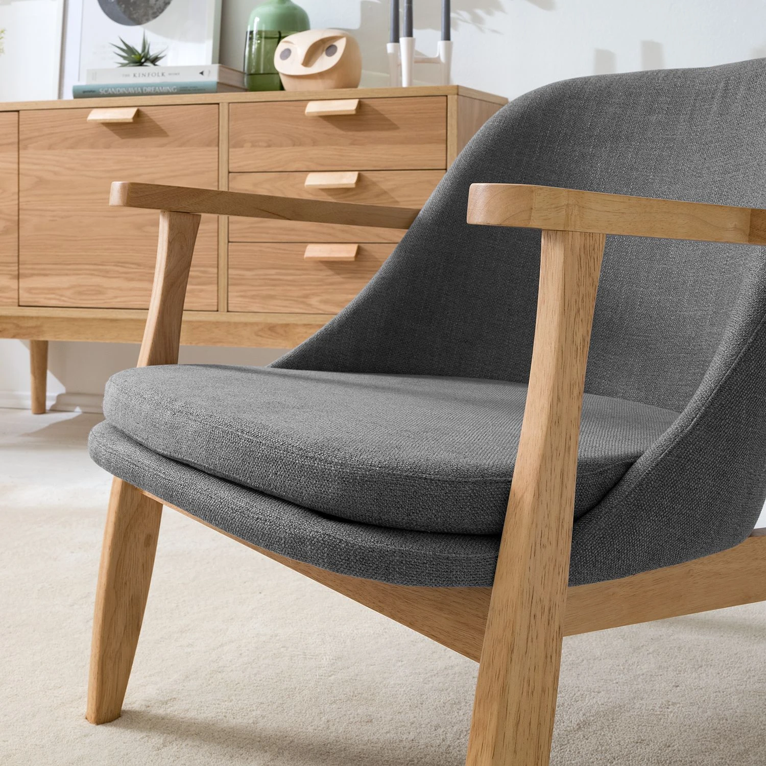 Mørteens Sessel Londo - Webstoff - Grau 12 Mørteens Sessel Londo - Webstoff - Grau – Bild 12