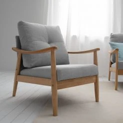 Mørteens Sessel Benson II - Webstoff - Lichtgrau -Wohnzimmermöbel boutique en ligne 1000126100 190509 14031900036 GALLERYIMAGES P000000001000126100