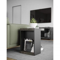 Temahome Beistelltisch Klaus - Beton Dekor / Schwarz -Wohnzimmermöbel boutique en ligne 1000126110 201016 13280500325 MOOD DETAILS P000000001000126110 mood