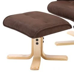 Modoform Relaxsessel Sund (mit Hocker) - Mikrofaser / Gummibaum massiv - Braun / Gummibaum -Wohnzimmermöbel boutique en ligne 1000126873 180906 15154404 GALLERYIMAGES P000000001000126873