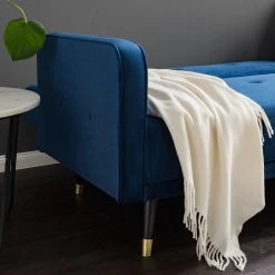 Jack & Alice Schlafsofa Daru I - Samt - Dunkelblau -Wohnzimmermöbel boutique en ligne 1000126913 200514 12274800004 DETAILS P000000001000126913