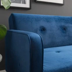 Jack & Alice Schlafsofa Daru I - Samt - Dunkelblau -Wohnzimmermöbel boutique en ligne 1000126913 200514 12275200008 DETAILS P000000001000126913