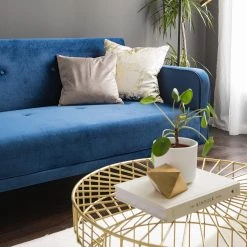 Jack & Alice Schlafsofa Daru I - Samt - Dunkelblau -Wohnzimmermöbel boutique en ligne 1000126913 200514 12275400010 DETAILS P000000001000126913