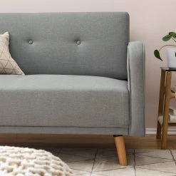 Mørteens Sofa Daru II (2-Sitzer) - Flachgewebe - Lichtgrau -Wohnzimmermöbel boutique en ligne 1000126915 200512 11083600005 DETAILS P000000001000126915