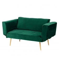 Jack & Alice Schlafsofa Behram II - Samt - Dunkelgrün