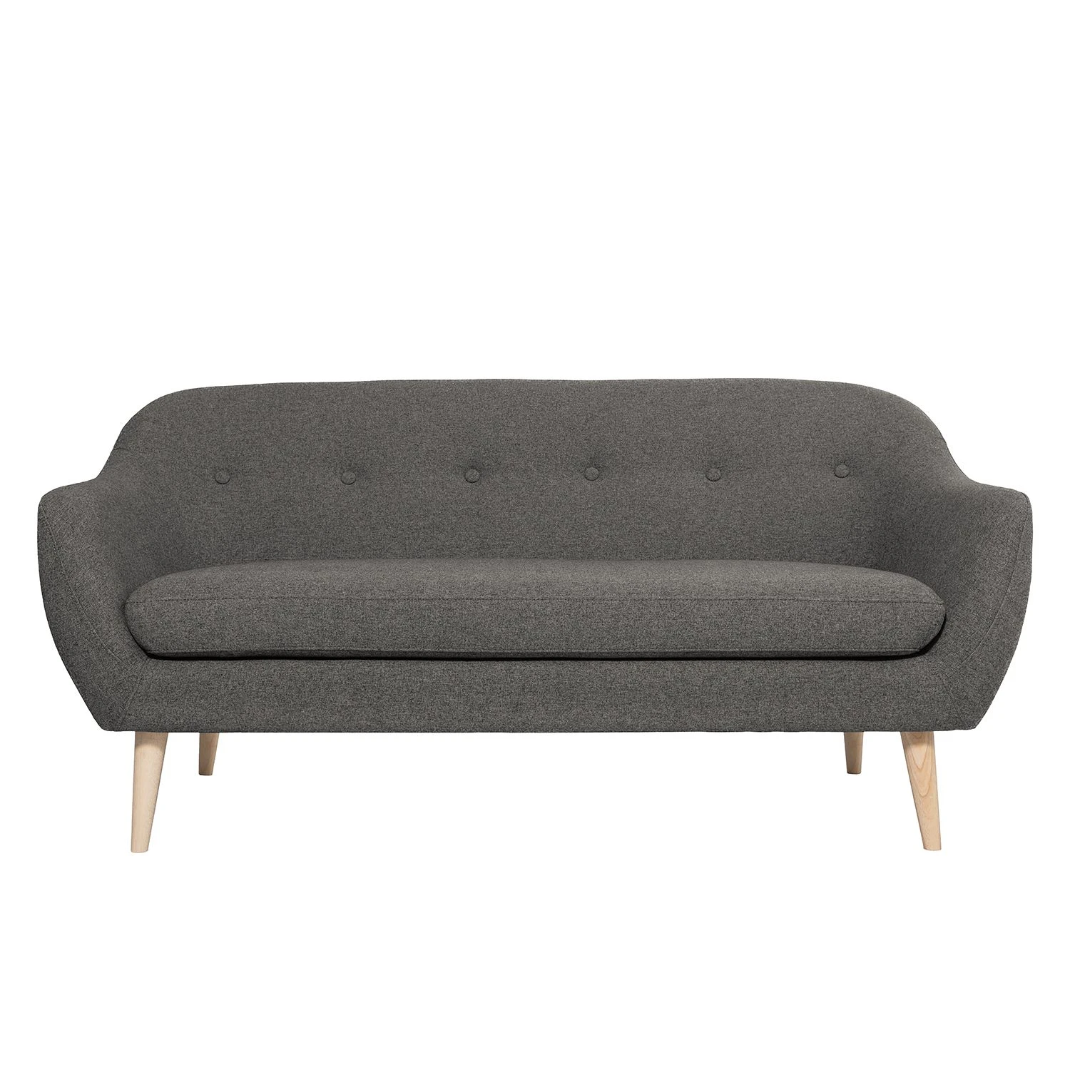Mørteens Sofa Lamia (2,5-Sitzer) - Webstoff - Dunkelgrau 3 Mørteens Sofa Lamia (2,5-Sitzer) - Webstoff - Dunkelgrau – Bild 3