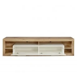 Trendteam TV-Lowboard Rock - Hochglanz Weiß / Wotan Eiche Dekor - Breite: 200 cm -Wohnzimmermöbel boutique en ligne 1000128152 180905 10043740 GALLERYIMAGES P000000001000128152