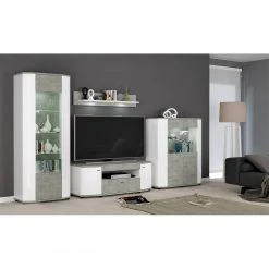 Fredriks Wandboard Karlsburg - Weiß / Beton Dekor -Wohnzimmermöbel boutique en ligne 1000128191 181018 10513105 MOOD GALLERYIMAGES P000000001000128191 mood