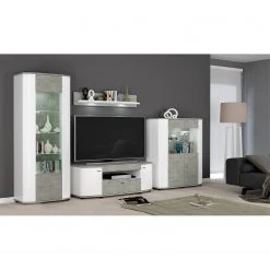 Fredriks Wandboard Karlsburg - Weiß / Beton Dekor -Wohnzimmermöbel boutique en ligne 1000128191 210429 08265200002 MOOD DETAILS P000000001000128191 mood