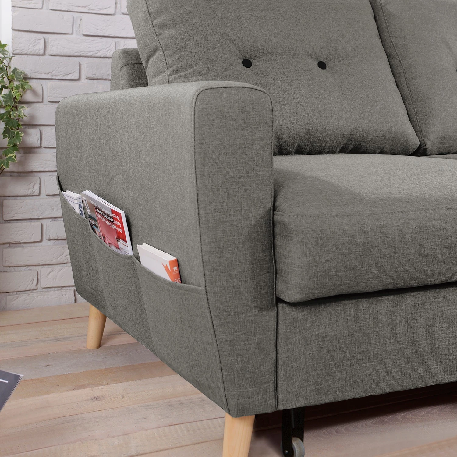 Mørteens Ecksofa Sola II - Webstoff - Grau - Ottomane davorstehend rechts - Schlaffunktion 11 Mørteens Ecksofa Sola II - Webstoff - Grau - Ottomane davorstehend rechts - Schlaffunktion – Bild 11