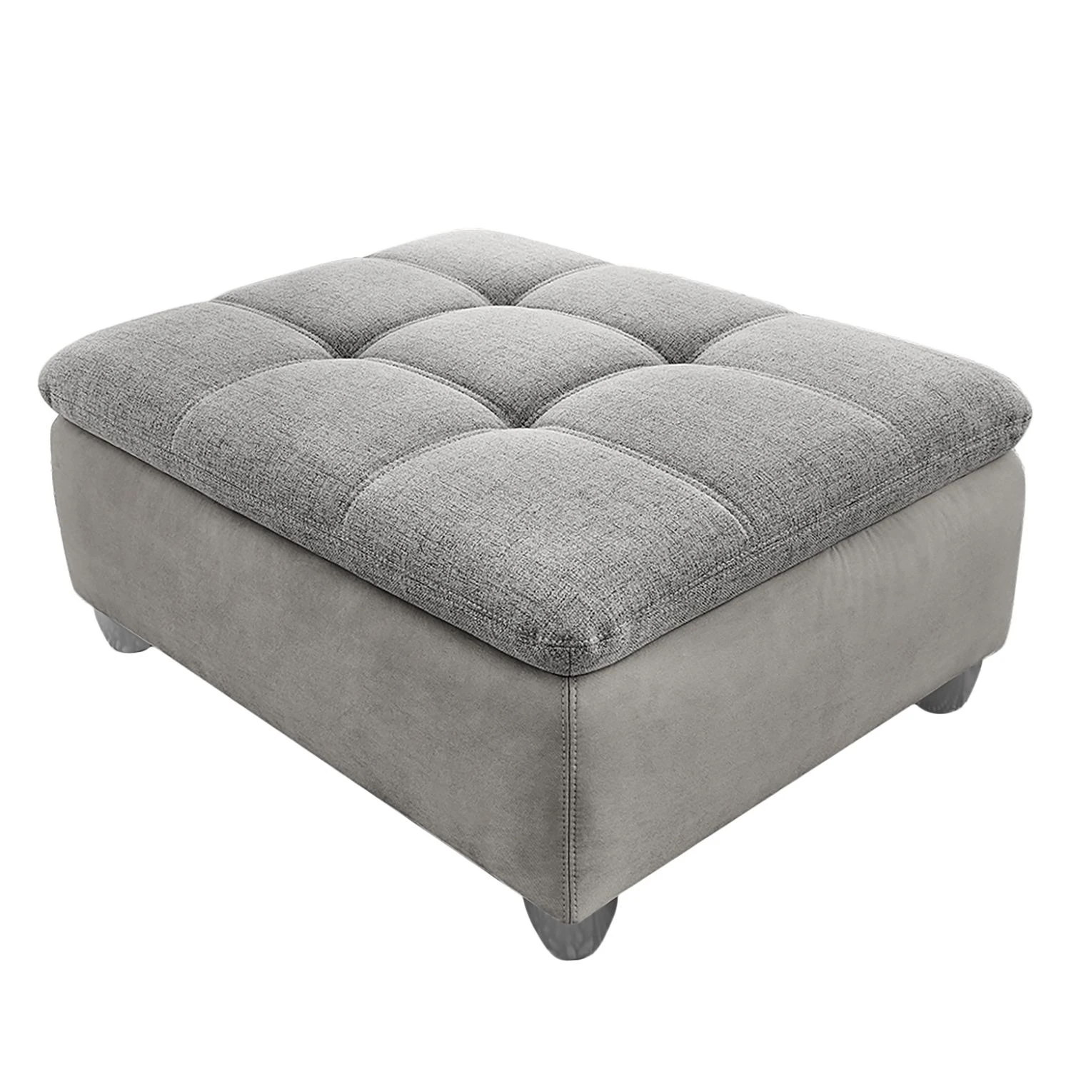 Fredriks Polsterhocker Gallina - Microfaser - Lichtgrau 1 Fredriks Polsterhocker Gallina - Microfaser - Lichtgrau