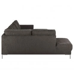 Wohnlandschaft Fiesta I - Strukturstoff - Dunkelgrau - Longchair davorstehend rechts / Ottomane links -Wohnzimmermöbel boutique en ligne 1000128868 211015 15511200514 DETAILS P000000001000128868