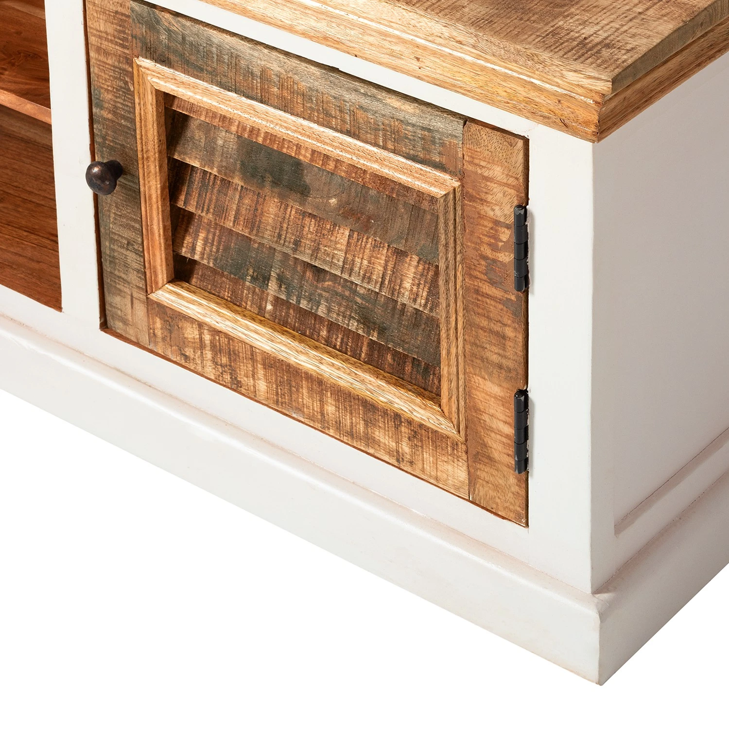 Maison Belfort TV-Lowboard Newhaven - Mango teilmassiv - Mango / Weiß 8 Maison Belfort TV-Lowboard Newhaven - Mango teilmassiv - Mango / Weiß – Bild 8