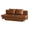 Loftscape Schlafsofa Salen II - Echtleder - Cognac - Chrom glänzend