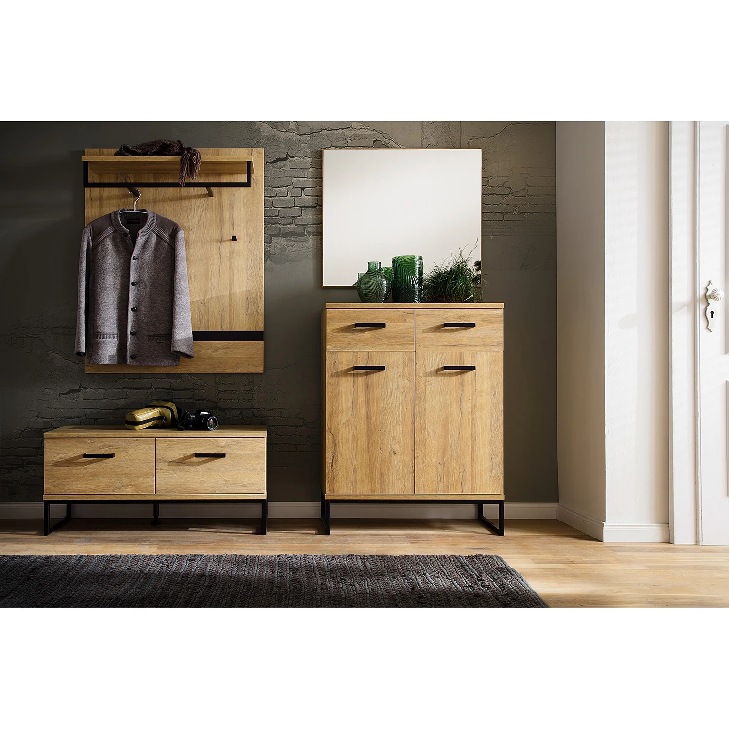 Red Living Kommode Krokby III - Eiche Grandson Dekor / Schwarz 3 Red Living Kommode Krokby III - Eiche Grandson Dekor / Schwarz – Bild 3