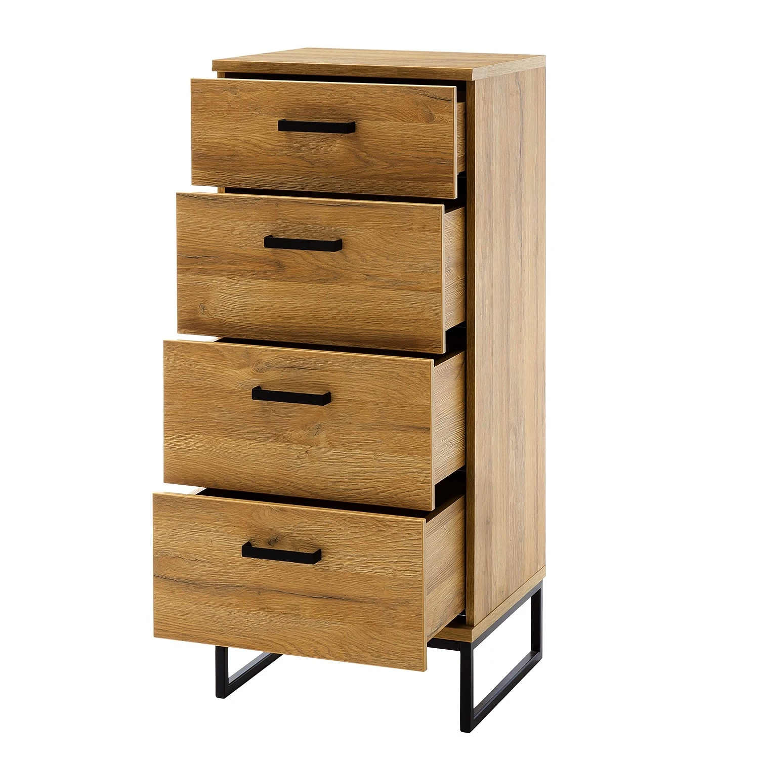 Red Living Kommode Krokby III - Eiche Grandson Dekor / Schwarz 4 Red Living Kommode Krokby III - Eiche Grandson Dekor / Schwarz – Bild 4