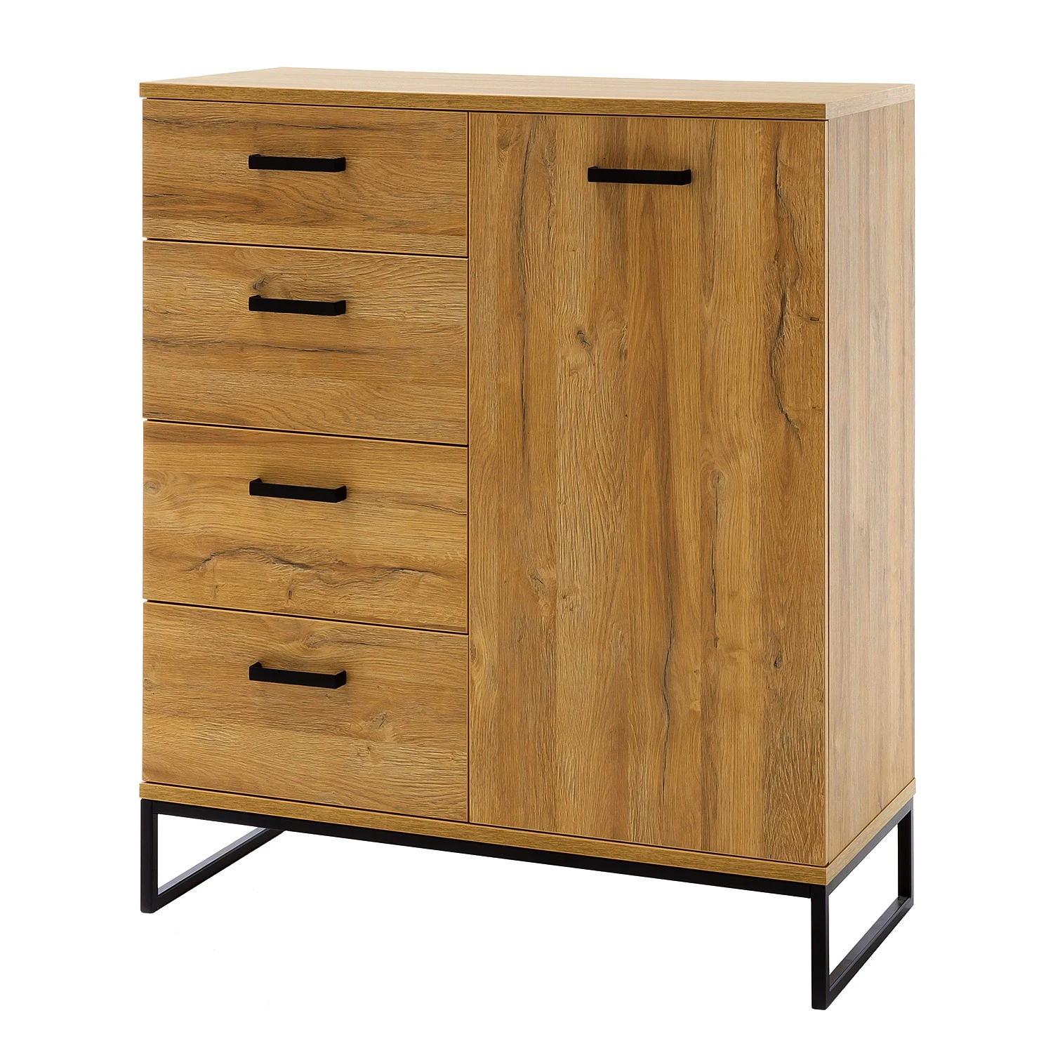 Red Living Kommode Krokby IV - Eiche Grandson Dekor / Schwarz 1 Red Living Kommode Krokby IV - Eiche Grandson Dekor / Schwarz