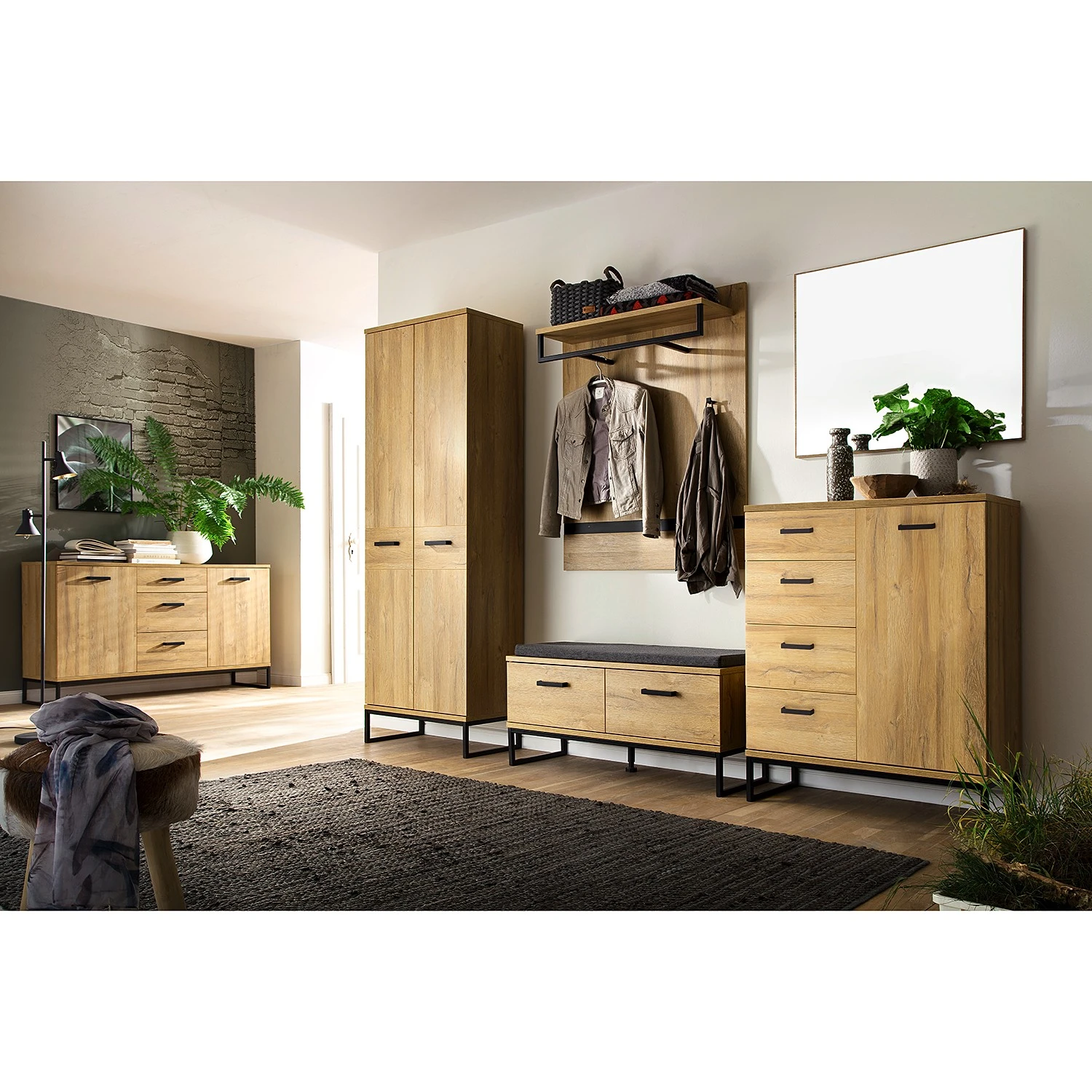 Red Living Kommode Krokby IV - Eiche Grandson Dekor / Schwarz 2 Red Living Kommode Krokby IV - Eiche Grandson Dekor / Schwarz – Bild 2