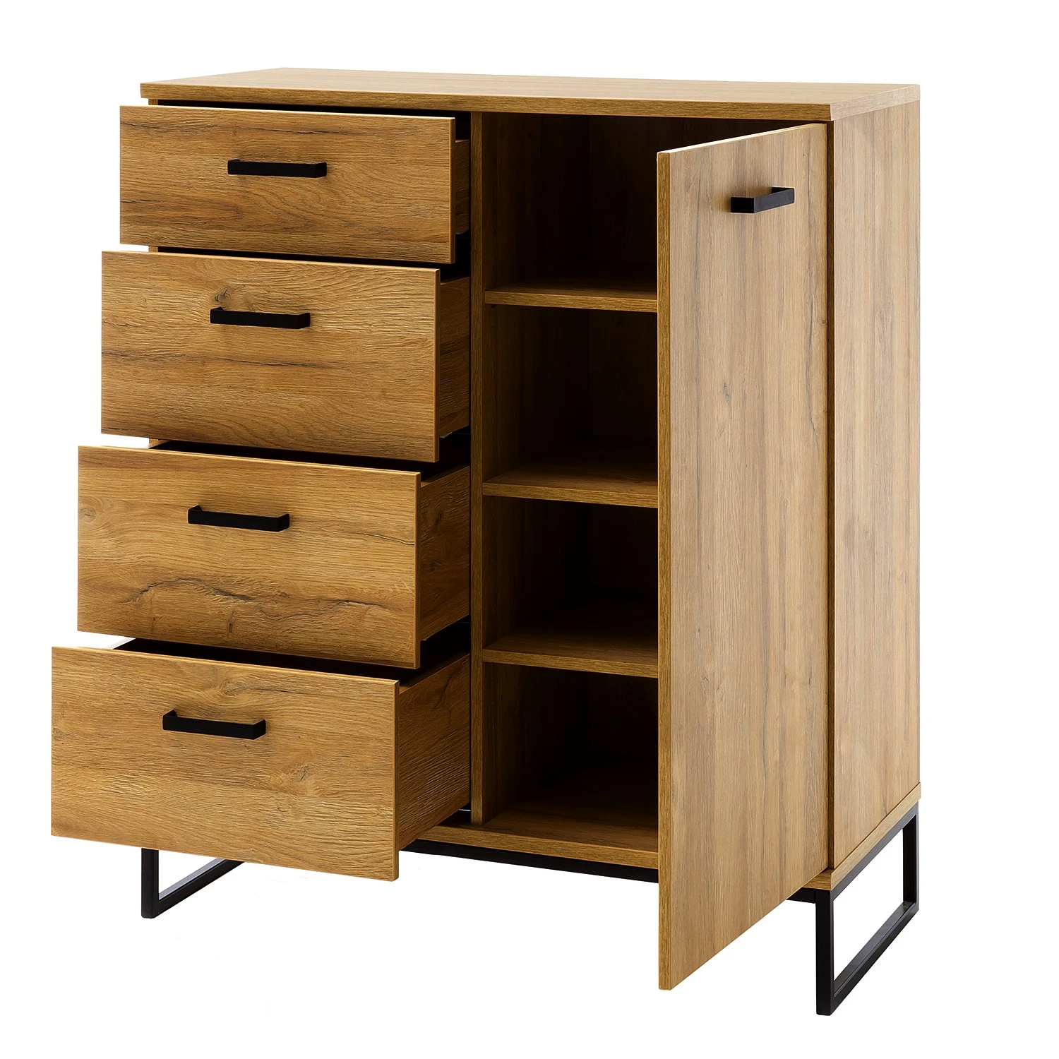 Red Living Kommode Krokby IV - Eiche Grandson Dekor / Schwarz 3 Red Living Kommode Krokby IV - Eiche Grandson Dekor / Schwarz – Bild 3