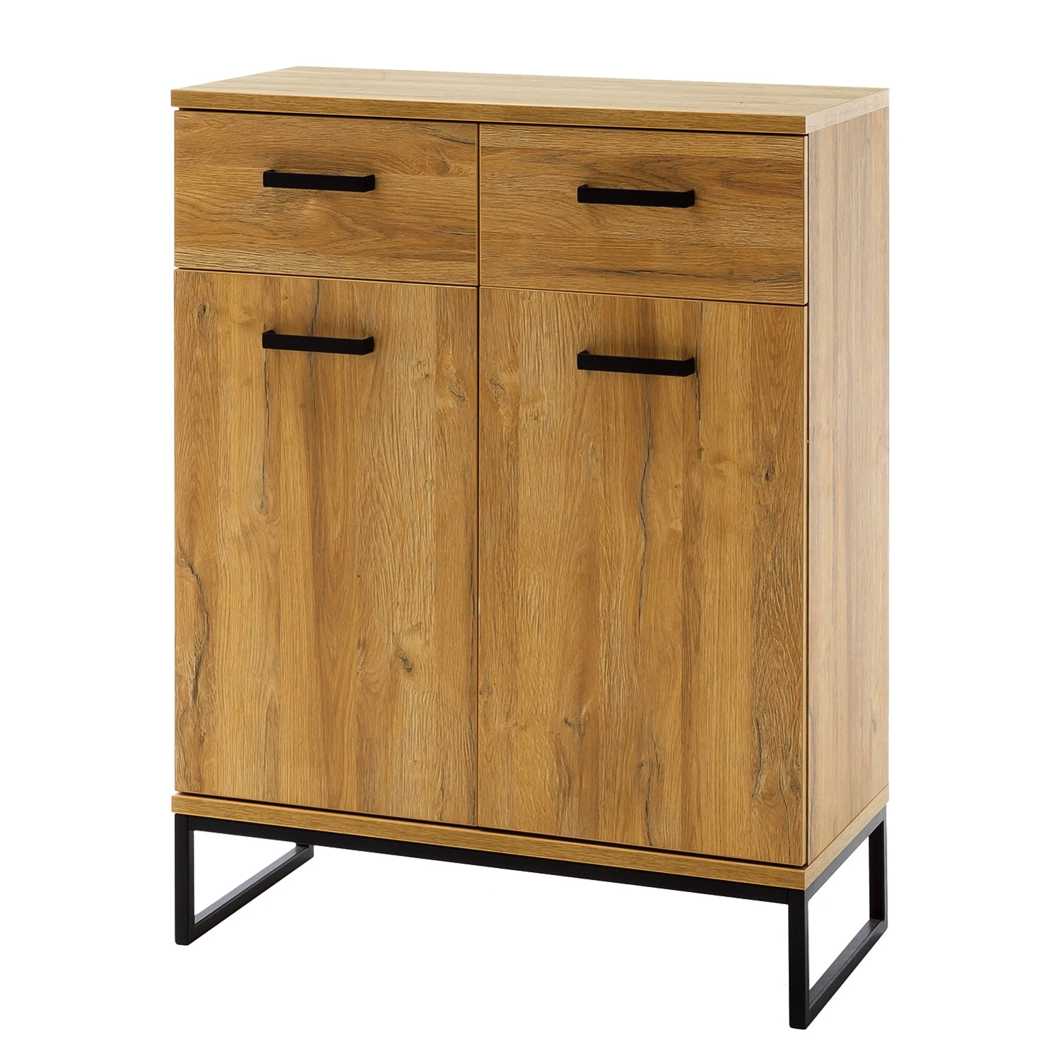 Red Living Kommode Krokby I - Eiche Grandson Dekor / Schwarz 1 Red Living Kommode Krokby I - Eiche Grandson Dekor / Schwarz