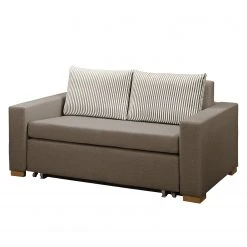 Maison Belfort Schlafsofa Latina XV - Webstoff - Taupe - Breite: 150 cm