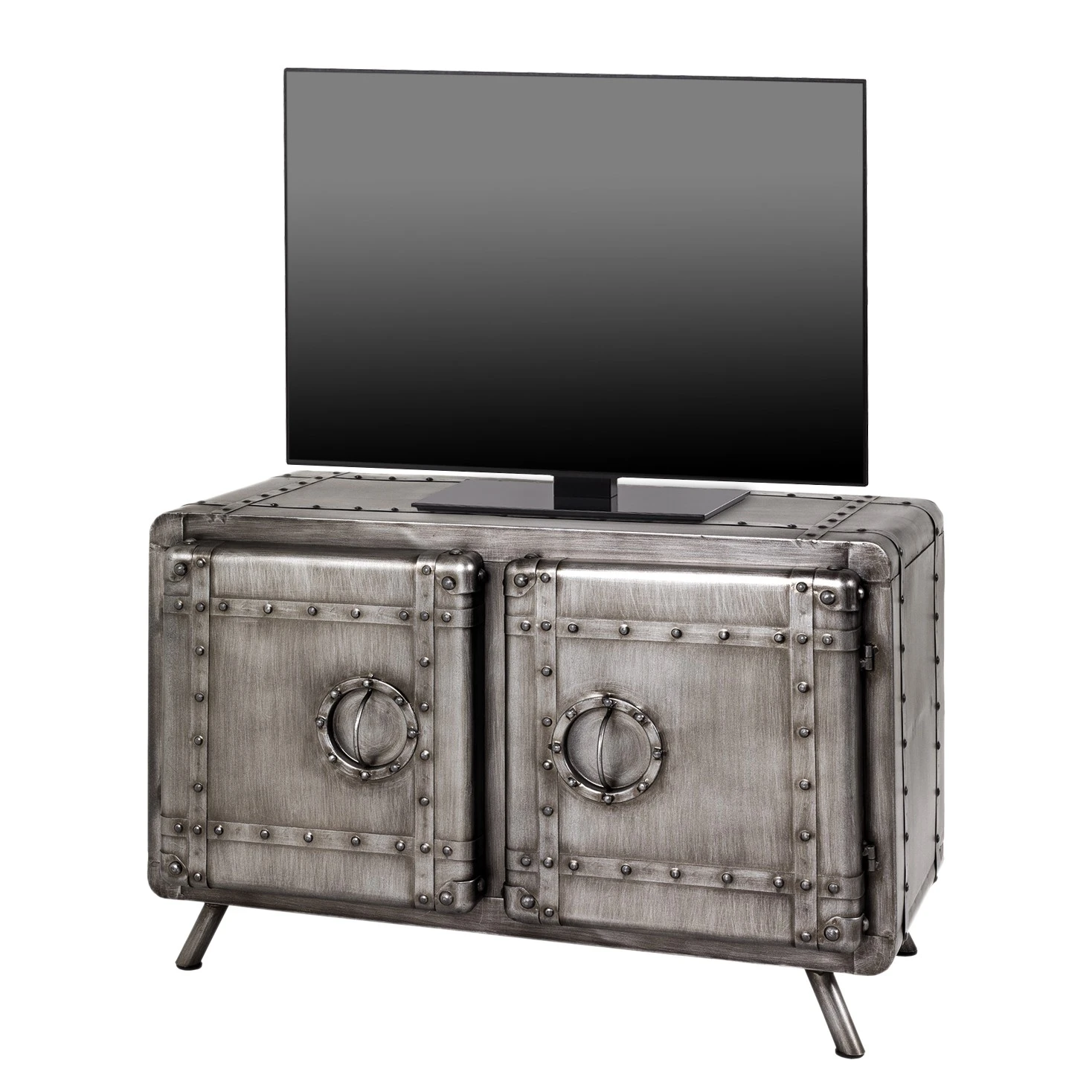 Red Living TV-Lowboard Brentford - Stahl - Grau 1 Red Living TV-Lowboard Brentford - Stahl - Grau