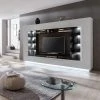 Fredriks TV-Wand Bylas (4-teilig) - Hochglanz Weiß