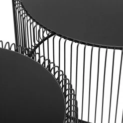 Kare Design Couchtisch Wire (2er-Set) - Glas / Stahl - Schwarz -Wohnzimmermöbel boutique en ligne 1000132043 181017 11370742 GALLERYIMAGES P000000001000132043