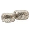 Kare Design Beistelltisch Pebbles Deluxe (2er-Set) - Stahl - Silber
