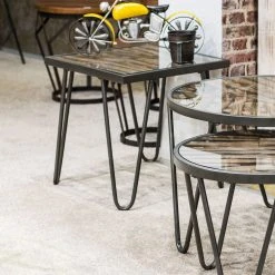 Red Living Beistelltisch Leuca II - Glas / Metall - Tanne / Schwarz 6 Red Living Beistelltisch Leuca II - Glas / Metall - Tanne / Schwarz -Wohnzimmermöbel boutique en ligne 1000132052 180920 08065411 MOOD GALLERYIMAGES P000000001000132052 mood