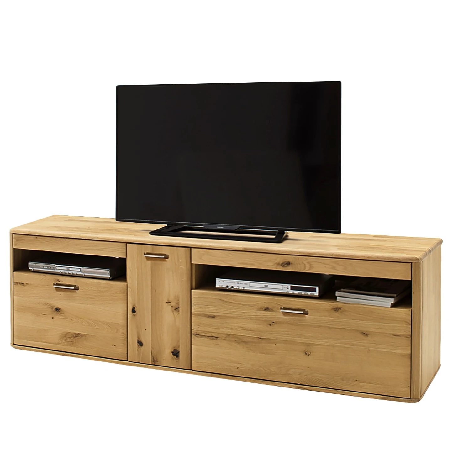 Naturoo TV-Lowboard Forge - Eiche teilmassiv - Balkaneiche Bianco / Eiche Bianco - Breite: 186 cm 1 Naturoo TV-Lowboard Forge - Eiche teilmassiv - Balkaneiche Bianco / Eiche Bianco - Breite: 186 cm