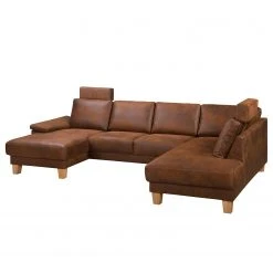 Ars Natura Wohnlandschaft Bragado - Antiklederlook - Longchair davorstehend links / Ottomane rechts -Wohnzimmermöbel boutique en ligne 1000135199 190903 11144600006 DETAILS P000000001000135199