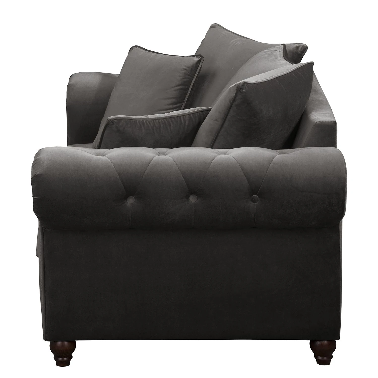 Jack & Alice Sofa Solita (2-Sitzer) - Samt - Grau 3 Jack & Alice Sofa Solita (2-Sitzer) - Samt - Grau – Bild 3