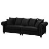 Jack & Alice Bigsofa Solita - Samt - Schwarz - Ohne Hocker