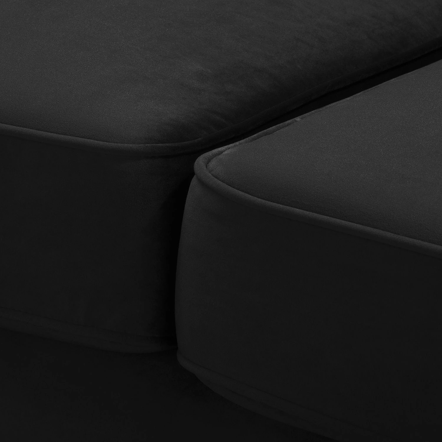 Jack & Alice Bigsofa Solita - Samt - Schwarz - Ohne Hocker 8 Jack & Alice Bigsofa Solita - Samt - Schwarz - Ohne Hocker – Bild 8