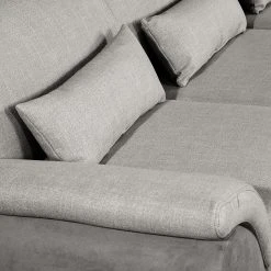 Loftscape Ecksofa Roseburg - Microfaser - Platin - Longchair davorstehend rechts -Wohnzimmermöbel boutique en ligne 1000136010 181024 123018242 GALLERYIMAGES P000000001000136010