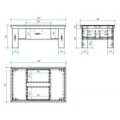 Ridgevalley Couchtisch Lewk I - Pinie Weiß Dekor / Pinie Dekor -Wohnzimmermöbel boutique en ligne 1000136069 181219 14223700019 GALLERYIMAGES P000000001000136069