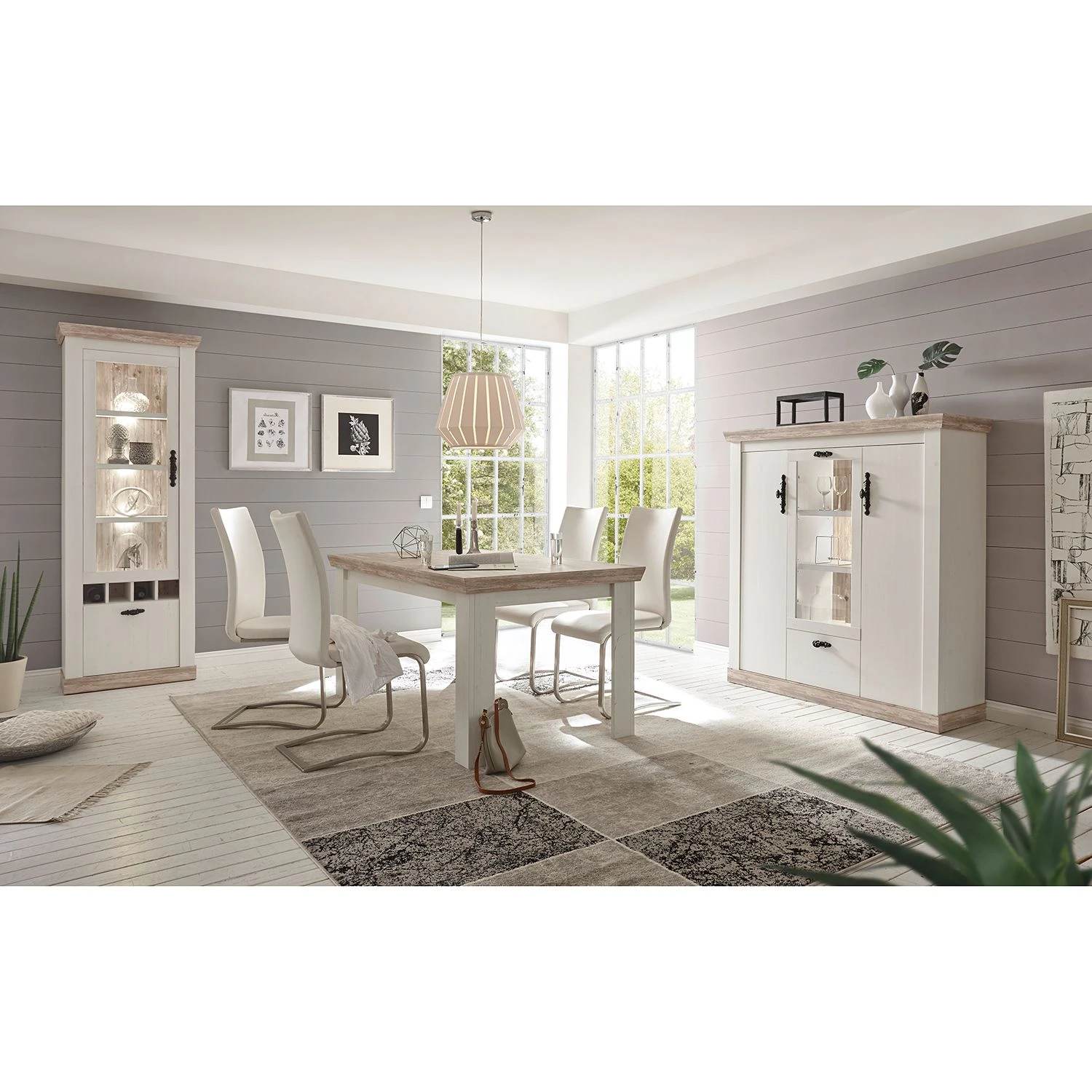 Ridgevalley Highboard Lewk IV - Pinie Weiß Dekor / Pinie Dekor 5 Ridgevalley Highboard Lewk IV - Pinie Weiß Dekor / Pinie Dekor – Bild 5