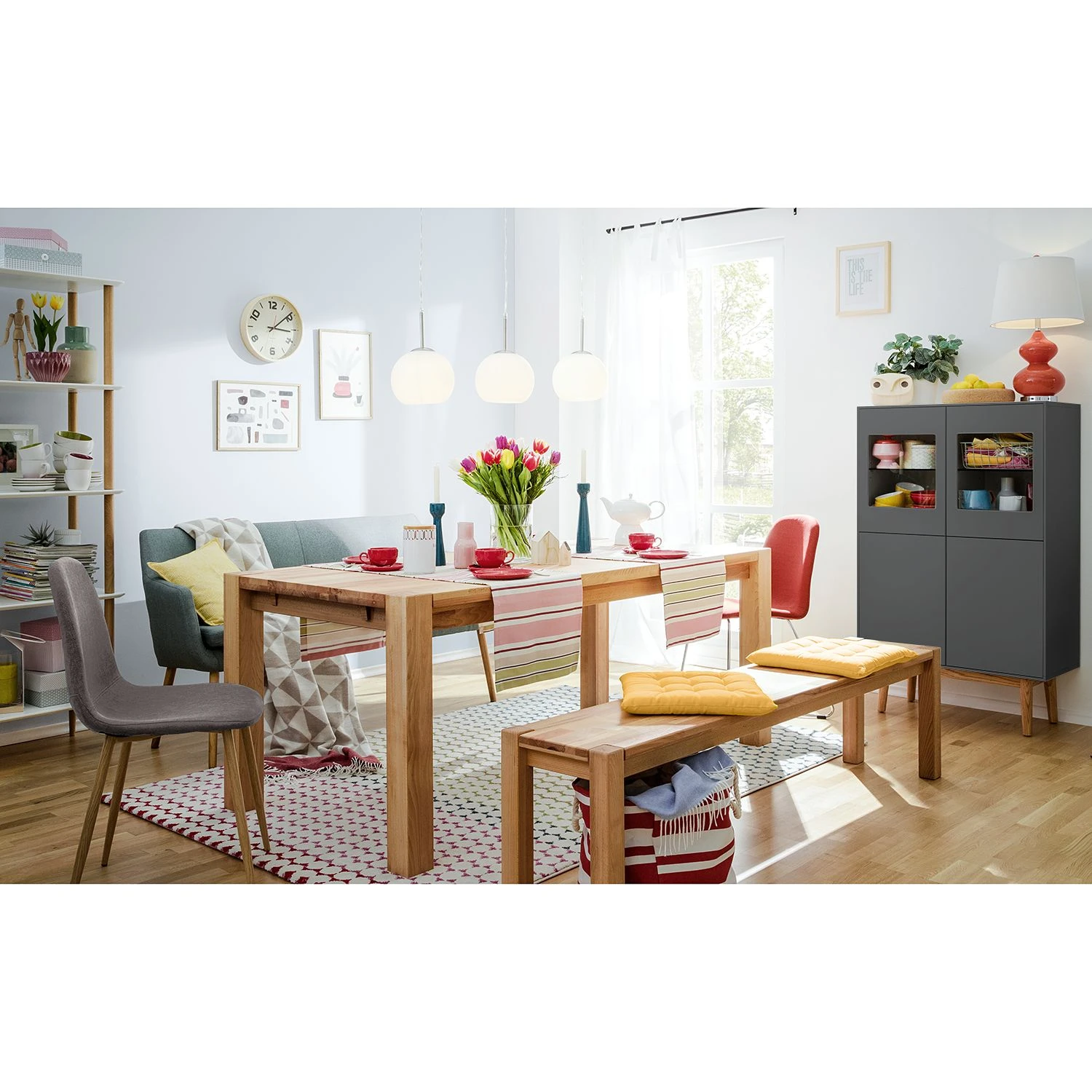 Mørteens Highboard Lindholm II - Grau 3 Mørteens Highboard Lindholm II - Grau – Bild 3