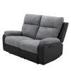 Modoform Relaxsofa Warmun (2-Sitzer) - Kunstleder / Microfaser - Schwarz / Grau