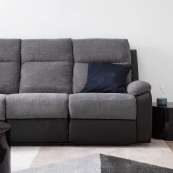 Loftscape Relaxsofa Warmun (3-Sitzer) - Kunstleder / Microfaser - Schwarz / Grau -Wohnzimmermöbel boutique en ligne 1000139824 201111 10410200004 DETAILS P000000001000139824