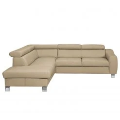 Loftscape Ecksofa Burnside II - Echtleder / Kunstleder - Warmes Beige - Ottomane davorstehend links - Ohne Schlaffunktion -Wohnzimmermöbel boutique en ligne 1000142108 181106 15281796 GALLERYIMAGES P000000001000142108
