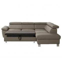Loftscape Ecksofa Waal I - Echtleder / Kunstleder - Taupe - Ottomane davorstehend rechts - Mit Schlaffunktion -Wohnzimmermöbel boutique en ligne 1000142200 181106 153028930 GALLERYIMAGES P000000001000142200