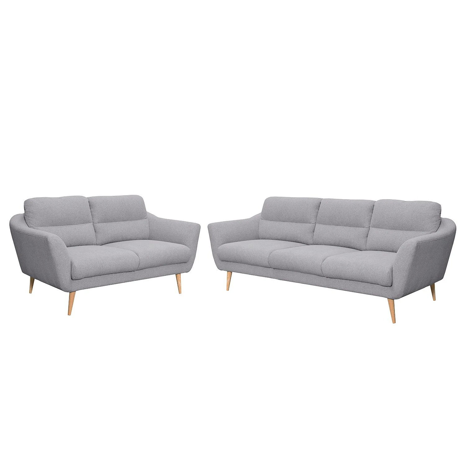 Norrwood Polstergarnitur Lucinda I (3-2) - Webstoff - Lichtgrau 1 Norrwood Polstergarnitur Lucinda I (3-2) - Webstoff - Lichtgrau