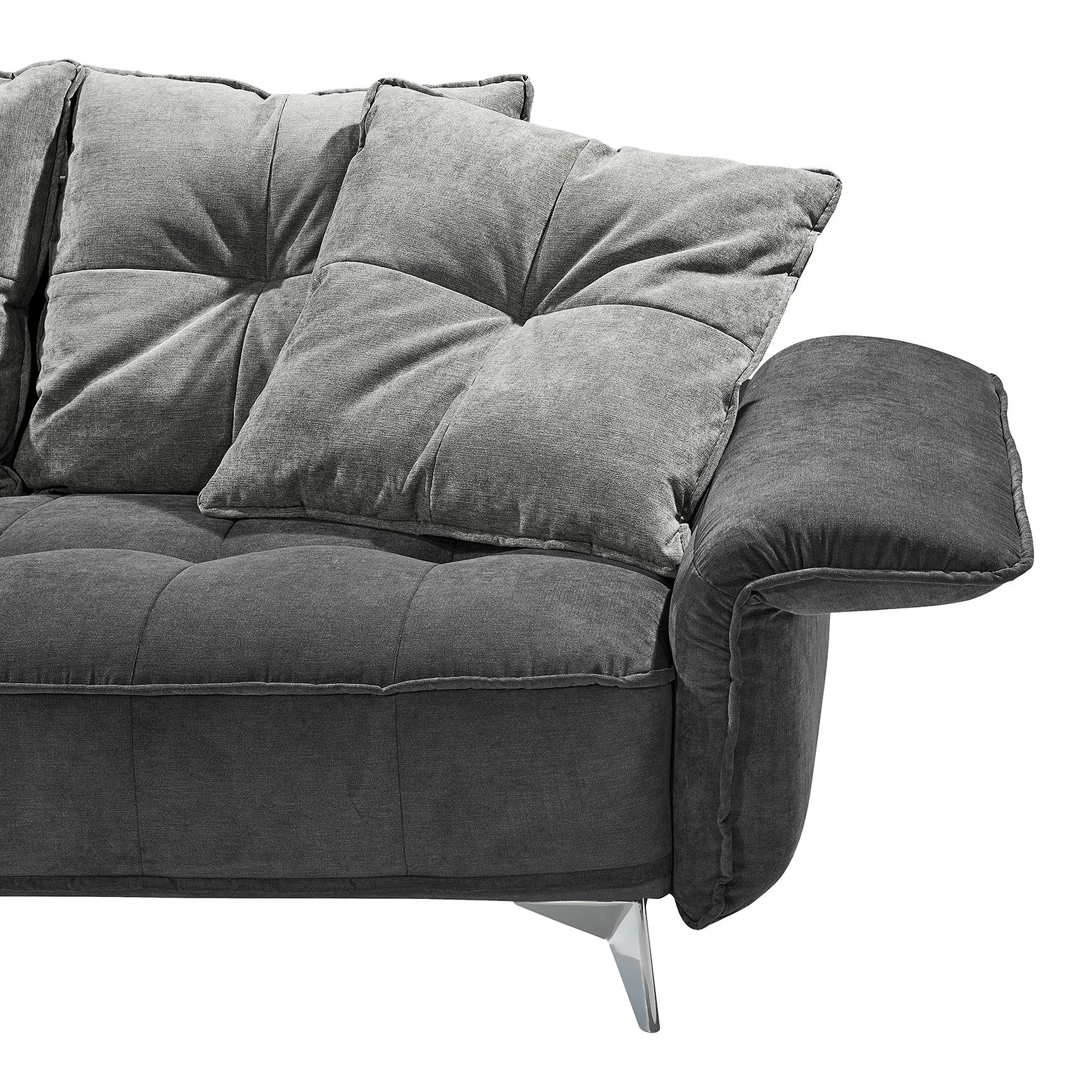 Velvet Studio Ecksofa Moreville I - Microfaser - Grau / Hellgrau - Longchair davorstehend links - Ohne Hocker 5 Velvet Studio Ecksofa Moreville I - Microfaser - Grau / Hellgrau - Longchair davorstehend links - Ohne Hocker – Bild 5