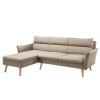 Norrwood Ecksofa Alpine I - Webstoff - Taupe - Longchair davorstehend links
