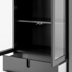 Tenzo Vitrinenschrank Uno - Dunkelgrau -Wohnzimmermöbel boutique en ligne 1000143937 200527 07432300817 DETAILS P000000001000143937