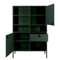 Tenzo Highboard Uno - Dunkelgrün -Wohnzimmermöbel boutique en ligne 1000143951 200527 07440000906 DETAILS P000000001000143951