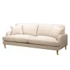 Maison Belfort Sofa Bethania II (3-Sitzer) - Webstoff - Creme